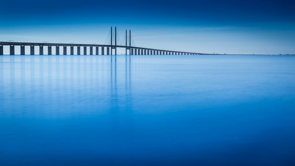 oresund bridge across the oresund strait between denmark and sweden