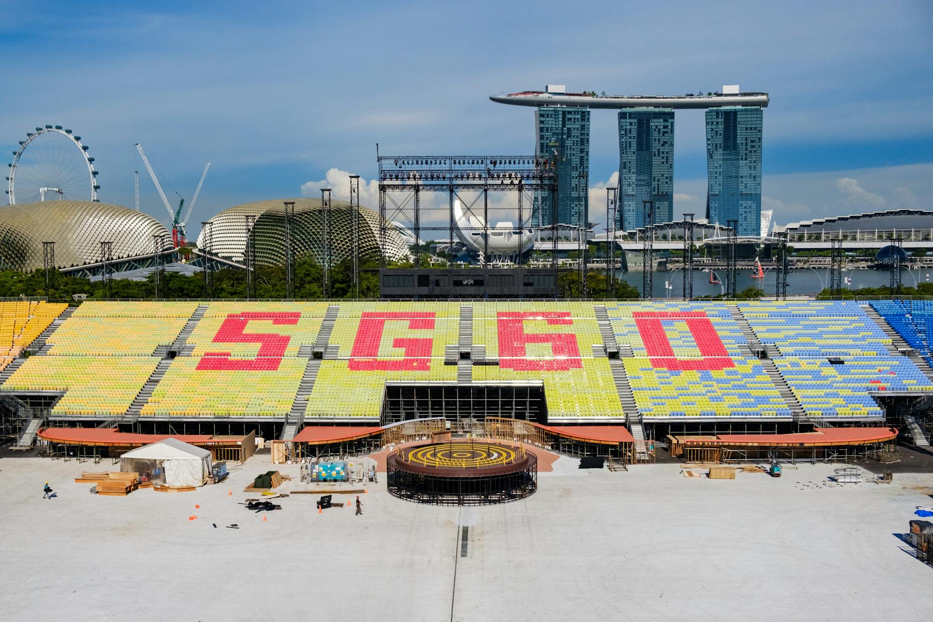 stadium view with marina bay sands