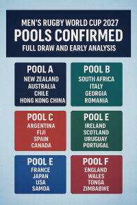 Men's Rugby World Cup 2027 Pools Confirmed